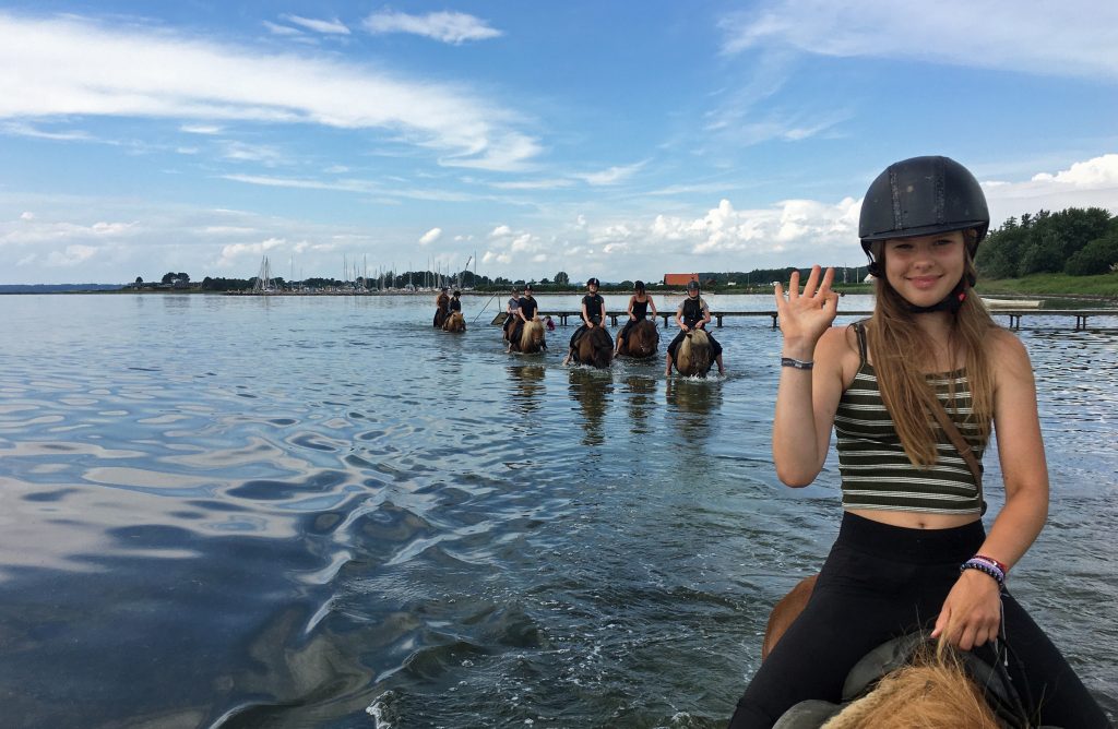 Strandturen med ridelejren i uge 27, 2021