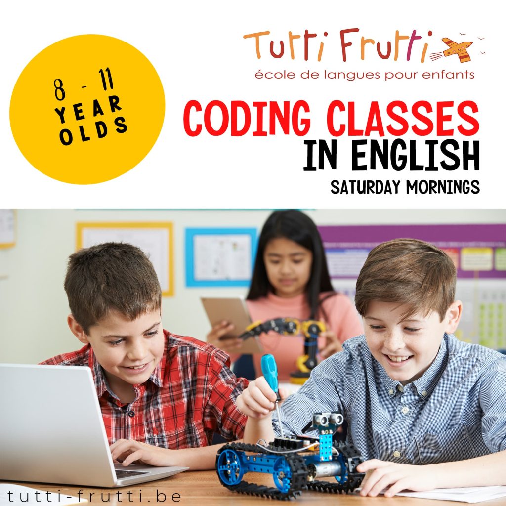 ENG coding coding in english kids children brussels