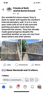 Wall repair Jewish cemetery 