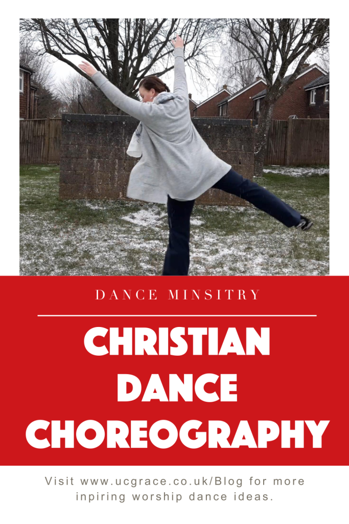 Pinterest graphic for  Christian dance choreography.