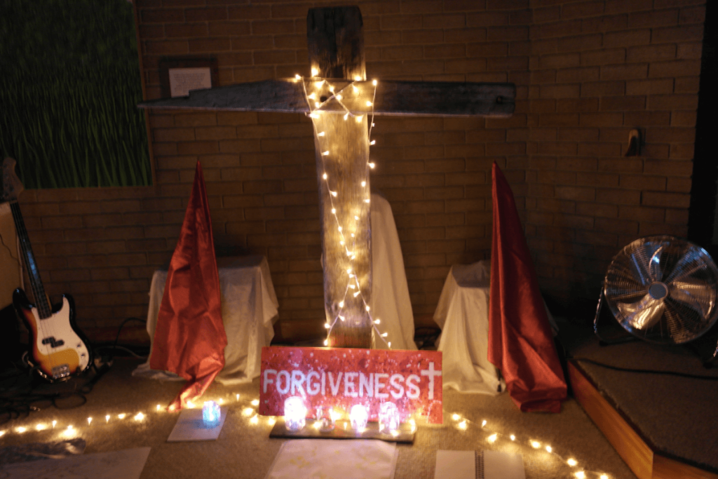 Forgiveness at the cross in worship