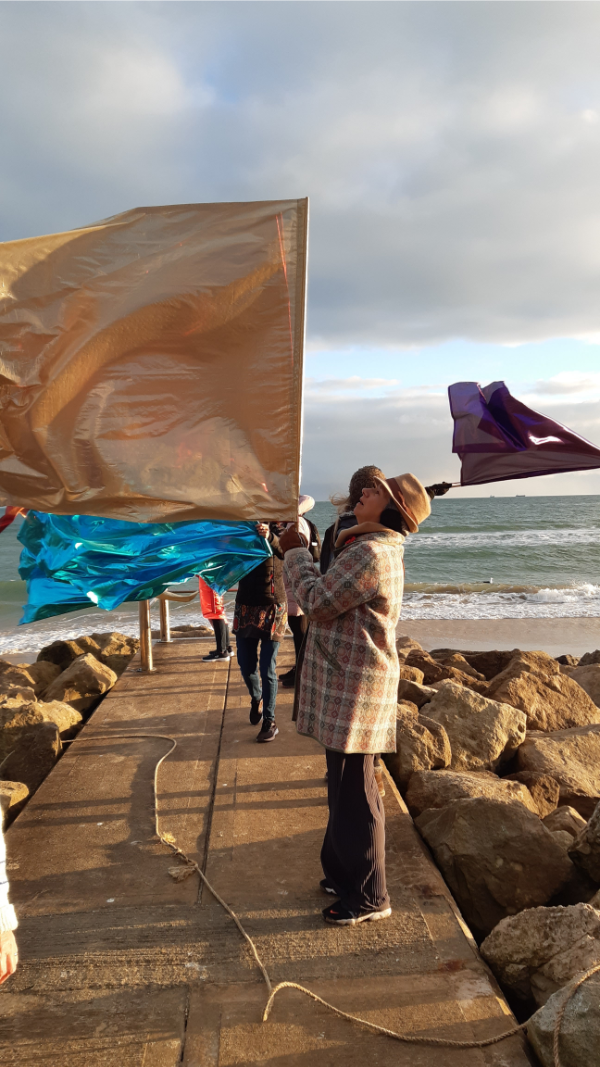 Worship flags on Bournemouth Beach