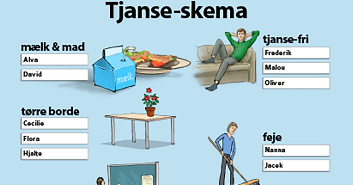 Tjanseskema – alle elever bidrager