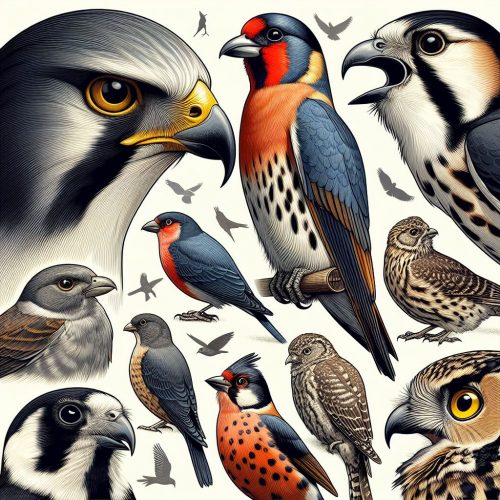 Schnabelformen bei Vögeln