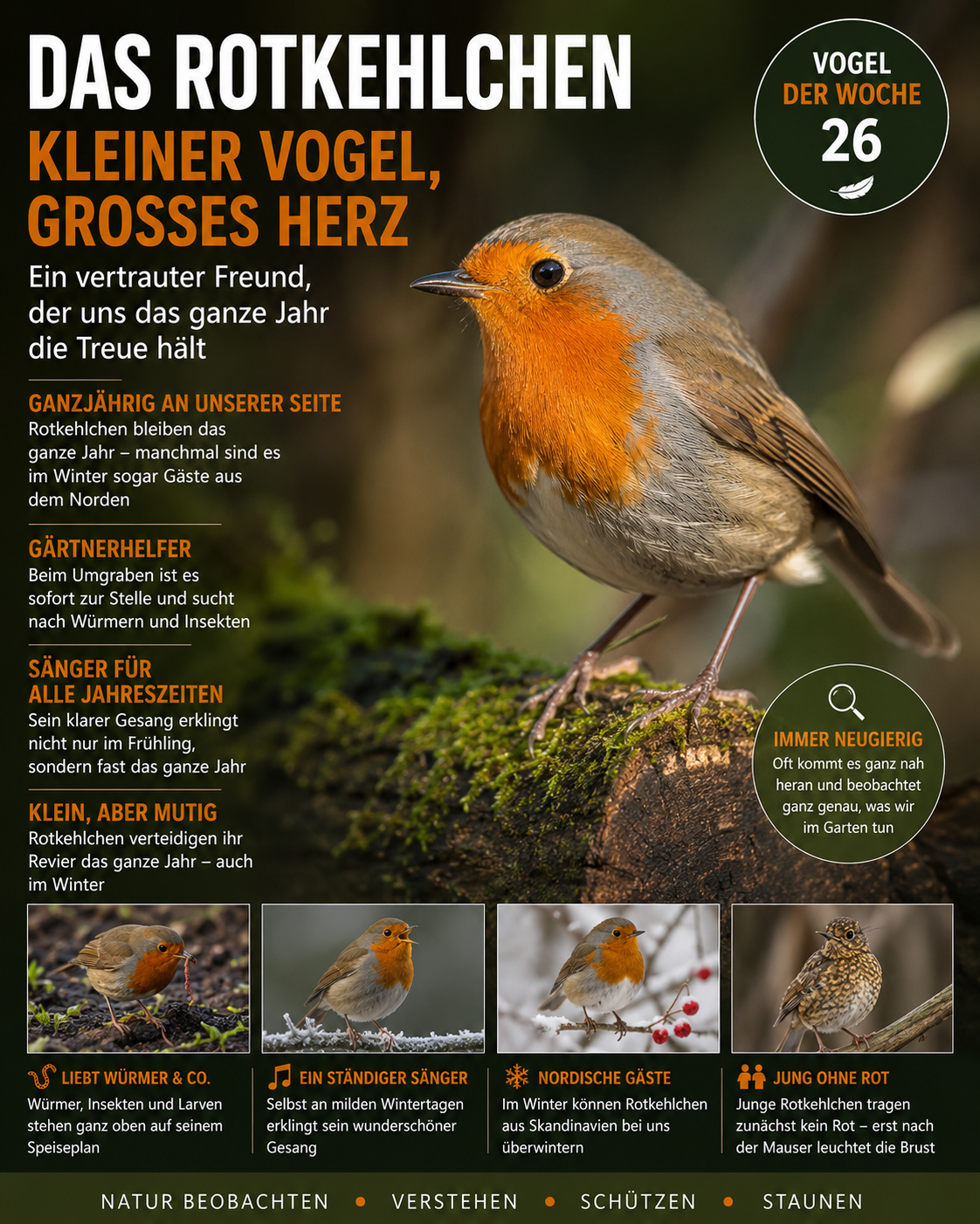 Vogel der Woche Rotkehlchen