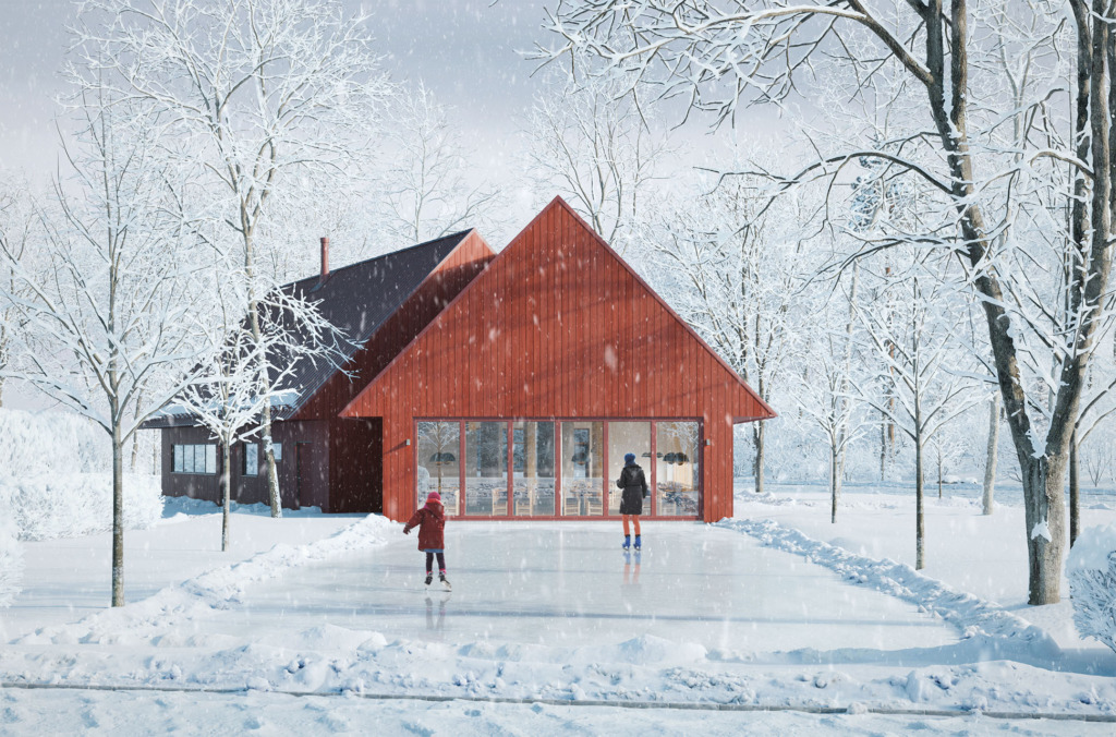 arkitektritad restaurang i Roslagen