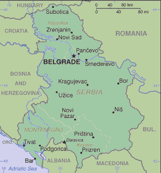 Serbia and Montenegro map
