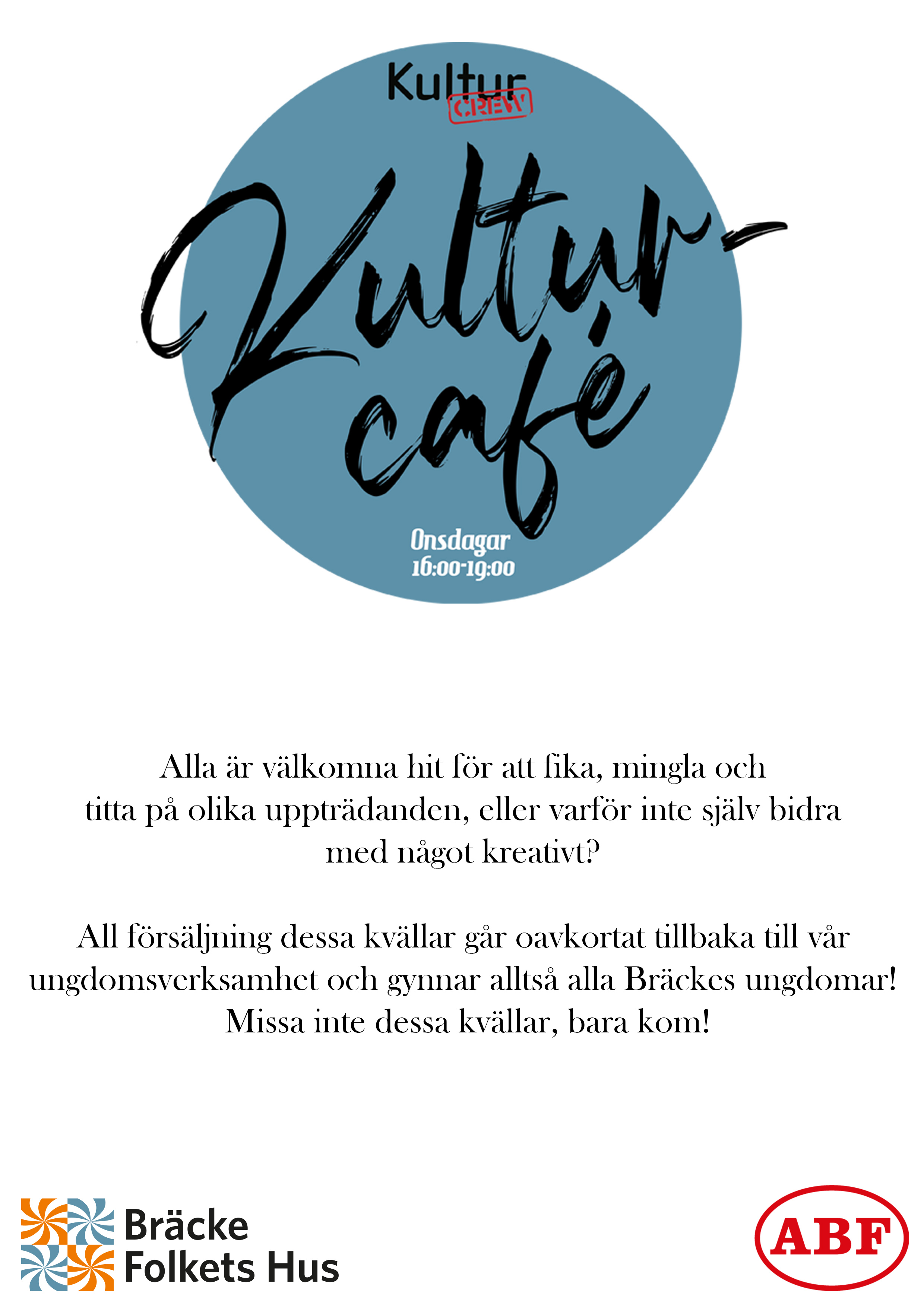 Kulturcafé varje onsdag under hösten