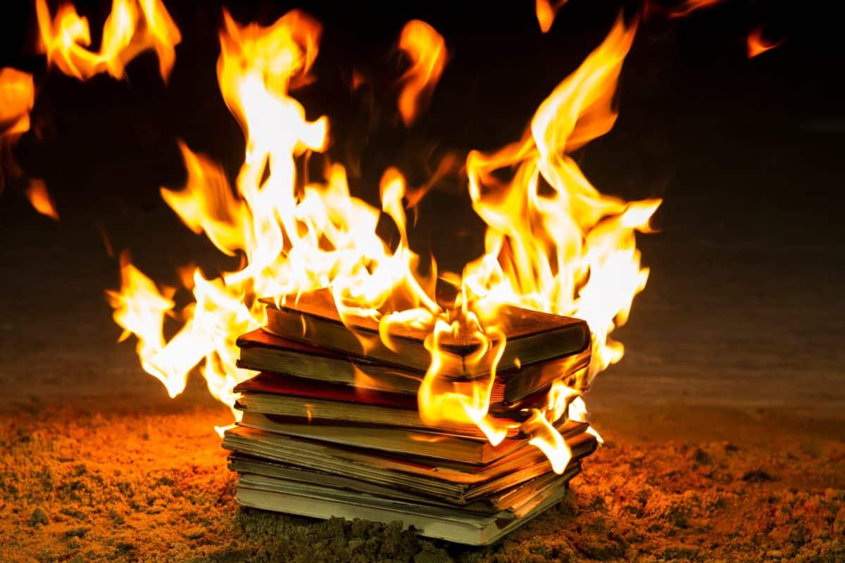 Burning books?