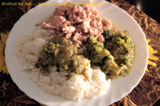 Brokkoli mit Reis — Einfache Hauptgerichte