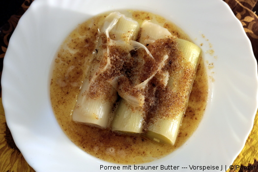 Porree mit brauner Butter — Vorspeise