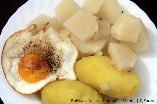 PellKartoffel mit Kohlrabi  — Menü