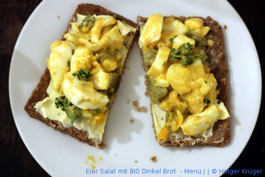 Eier Salat mit BIO Dinkel Brot