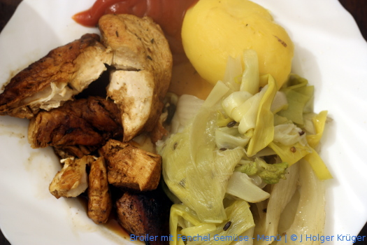 Broiler mit Fenchel Gemüse – Menü