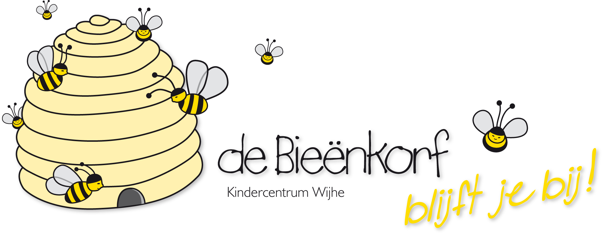 Bieenkorf logo met slogan RGB