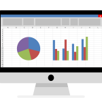 Computer med Excel-dokument