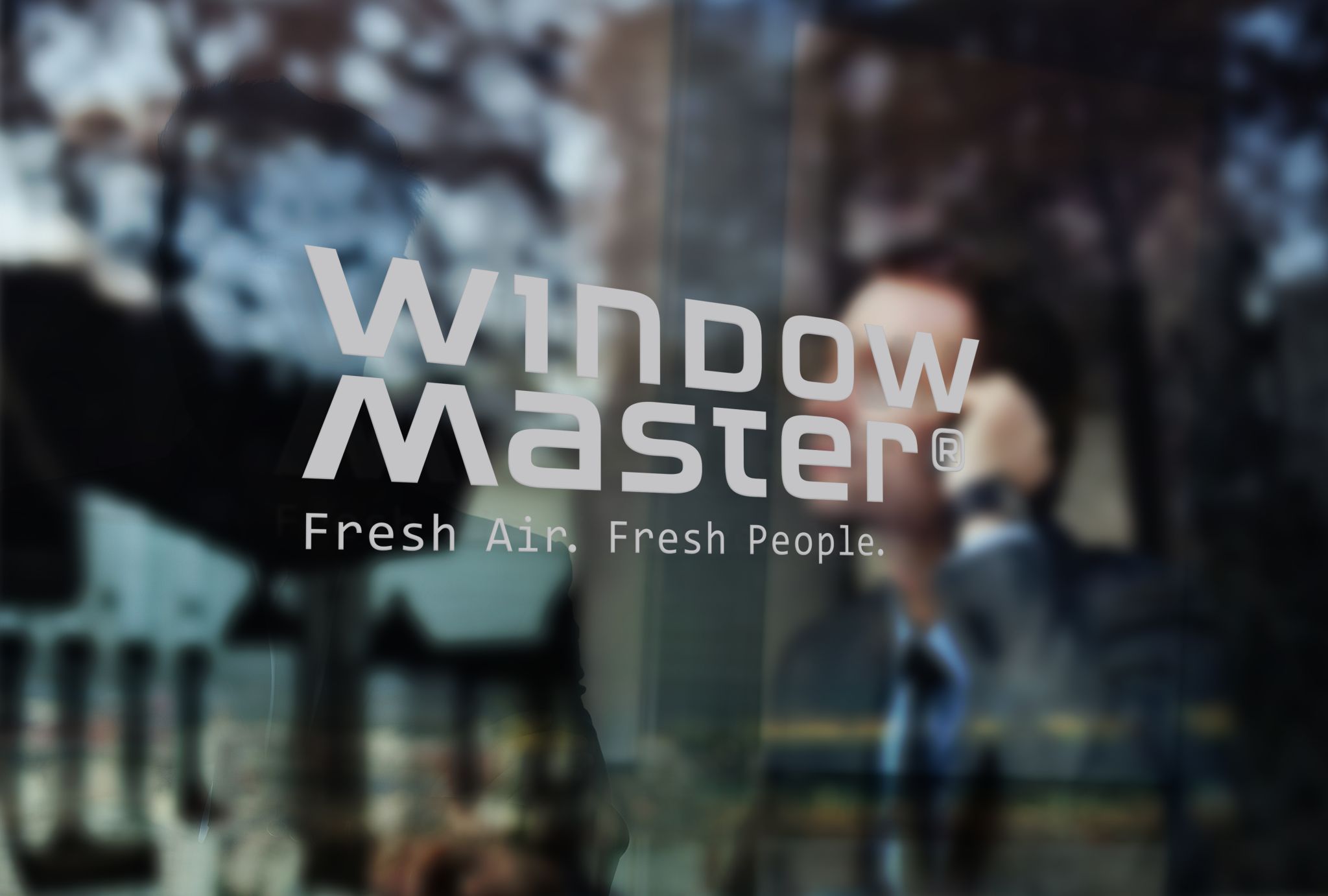 WindowMaster logo på væg