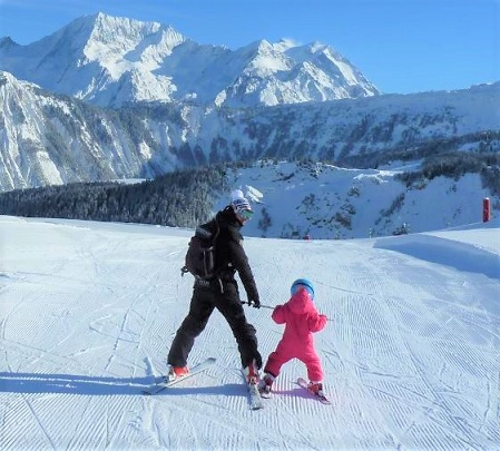 cours bébé ski snowboard ecole ski val thorens esa black ski