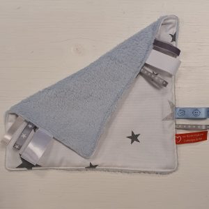 Knuffeldoek lichtblauw met sterren