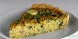 Quiche med porrer og svampe