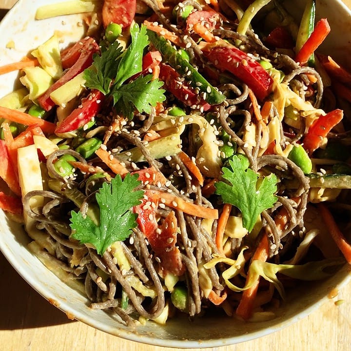 Peanut Butter Soba Noodles (Vegan) Veggie Anh