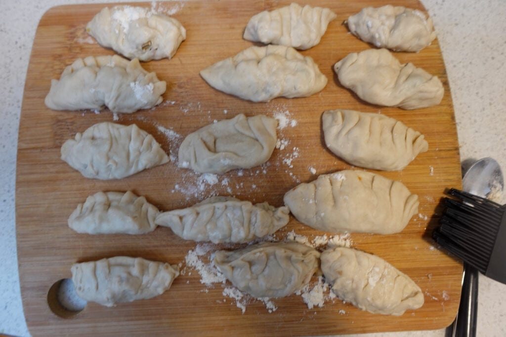 Fold dumplings