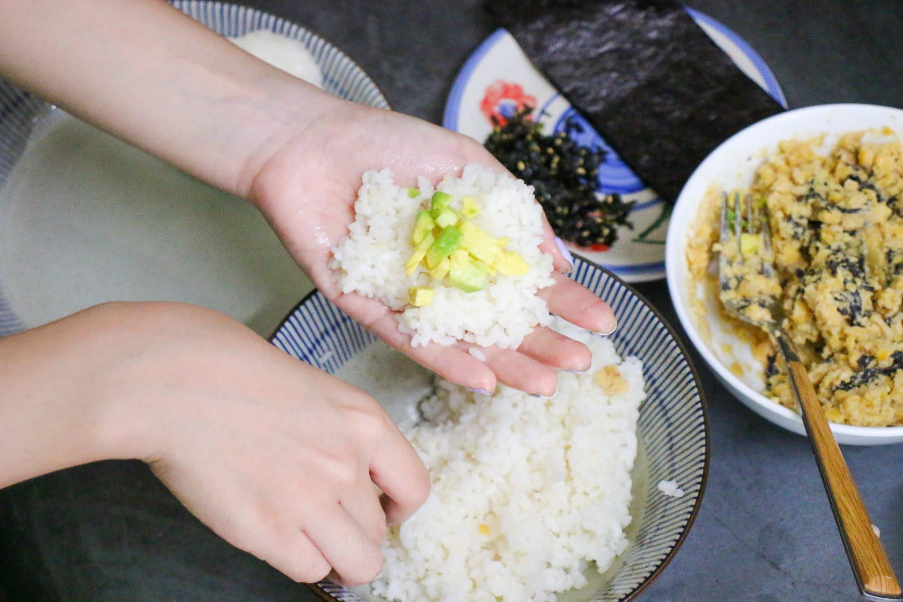 Spicy Tofu Onigiri - Liv Vegan Strong - All Recipes
