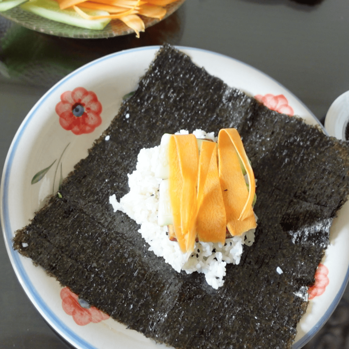 Onigirazu (Sushi Sandwich) using the Tortilla Hack - Veggie Anh