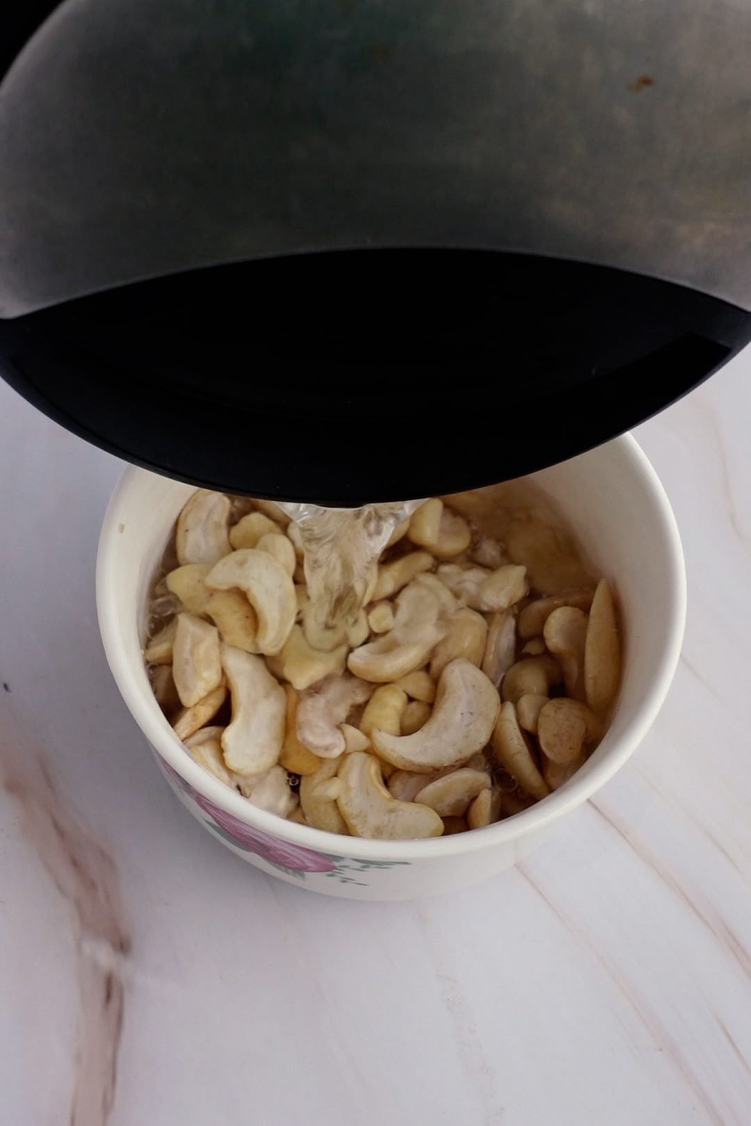Soak the cashews