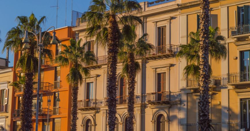 shot of Corso Cavour, shopping street in Bari