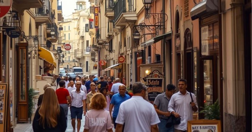 shopping street in BAri