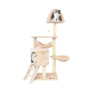 beige cat playhouse