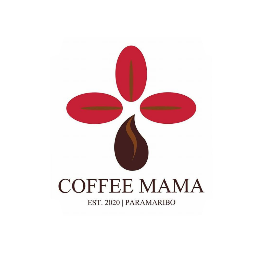 Logo van Coffee mama, een zaak op Ijburg Amsterdam. koffieboon
