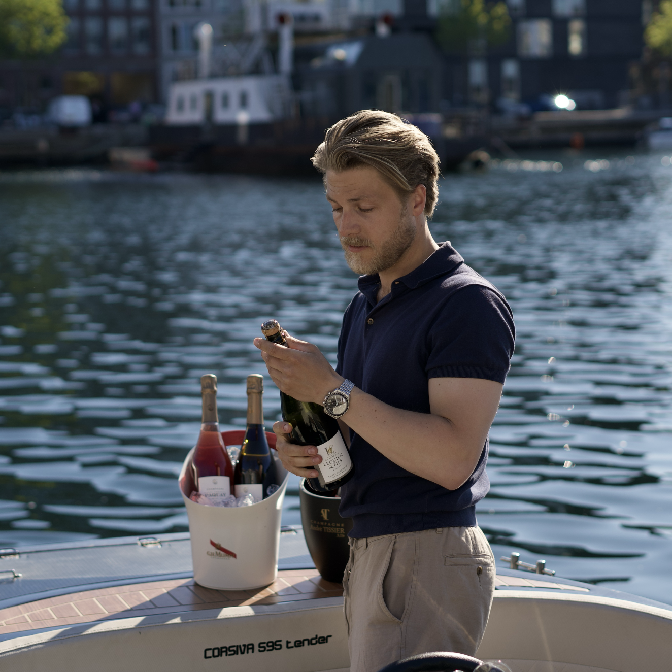 Champagnesmagning goboat