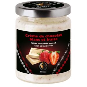 CHOCOLAT BLANC ET À LA FRAISE