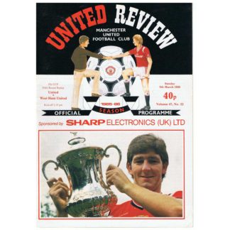 9th March 1986 - Manchester United FC programme