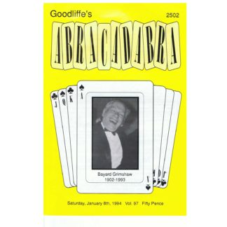 8th January 1994 - Goodliffe's Abracadabra