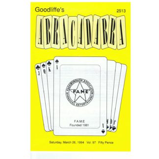 26th March 1994 - Goodliffe's Abracadabra