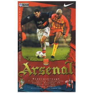 29th November 1998 - Arsenal programme
