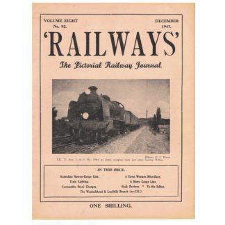 December 1947 – Railways