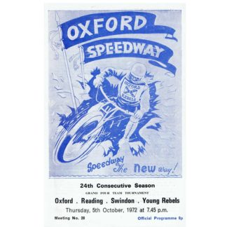 5th October 1972 – Oxford Speedway
