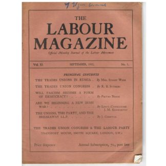 September 1932 – The Labour Magazine