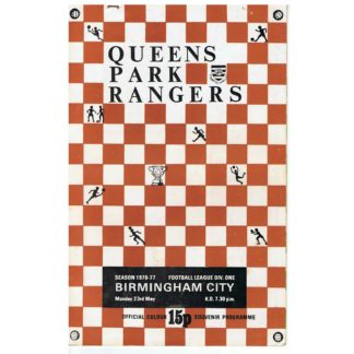 23rd May 1977 β Queens Park Rangers FC