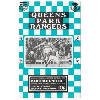 16th November 1974 – Queens Park Rangers FC
