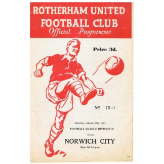 25th March 1961 β Rotherham United FC