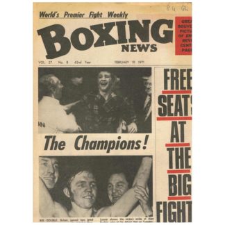 19th February 1971 β Boxing News