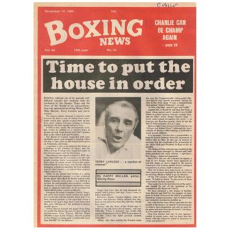14th December 1984 - Terry Lawless