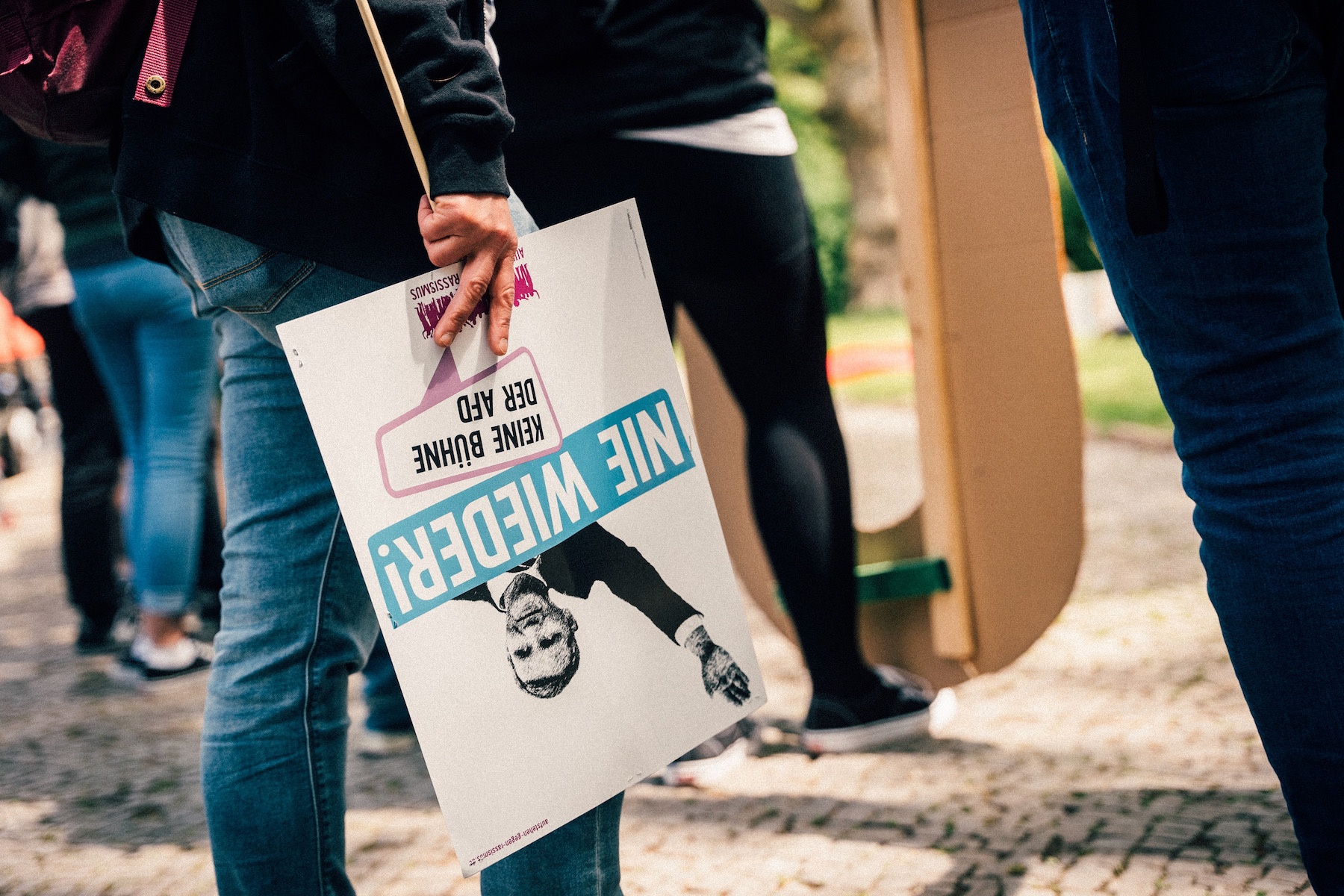 In Halle zeigen Engagierte klare Kante gegen die Positionen der AfD.