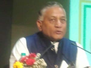 Gen V K Singh (Retd) , now serving as State Minister of  Foreign Ministry Govt of India. 