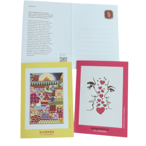 10 Postkort – H.C. Andersen broderier (Overraskelsespakke)